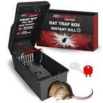 Roshield Rat Trap Killer Box with Inspection Window - Easy to Set Safety Box for Home, Shed & Garage Control & Treatment (Professional Quality, Pack of 1)