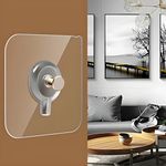 JIALTO Adhesive Hooks for Wall Heavy Duty 6mm Nail Wall Hooks Adhesive for Photo Frame Hanging Hooks Wall Hook for Wall Hanging Without Drill (10 pcs)