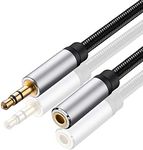 Audio Extension Cable 50Ft,Audio Auxiliary Stereo Extension Audio Cable 3.5mm Stereo Jack Male to Female, Stereo Jack Cord for Phones, Headphones, Speakers, Tablets, PCs and More(50Ft/15M)