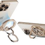 ESR for MagSafe Ring Holder, MagSafe Phone Grip, Magnetic Phone Ring Holder, Magnetic Phone Grip with 2-Way Adjustable Stand for iPhone 16e/16/15/14/13/12 & Galaxy S25, with 2 MagSafe Rings, Titanium