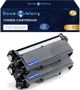 Save on Many 2 Pack Compatible TN-660 TN660/TN630 TN-630 Black High Yield BK Toner Cartridges for Brother DCP-L2520DW DCP-L2540DW HL-L2320D HL-L2360DW HL-L2380DW MFC-L2700DW MFC-L2720DW MFC-L2705DW