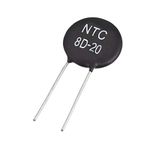 uxcell NTC Thermistor Resistors 8D-20 6A 8 Ohm Inrush Current Limiter Temperature Sensors Pack of 5