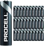 30 Pack - Duracell Procell AAA Batteries | 1.5V Industrial Power Alkaline Battery | Home or Office Use | Car Air Freshener Promo Pack | Reliable Long Lasting Power