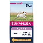 Eukanuba Complete Dry Dog Food for Puppy Small Breeds with Fresh Chicken 3 kg