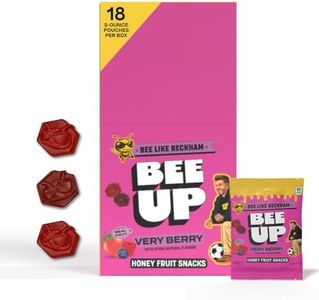 BEEUP Honey Fruit Snacks, Very Berry – Bulk Snack Pack Caddy, Dye Free, No Corn Syrup, Individually Wrapped Snacks for Camp, School, Sports & Lunches (18 2-Ounce Pouches)