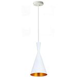 Retro Vintage Pendant Light Shades Contemporary Pendant Ceiling Light White Metal Ceiling Lighting E27 Light Lamp Fixture [Energy Class A+++] (Type 1)