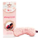 Friends of Meditation 100% Mulberry Silk Eye Mask, Super Smooth Sleep Mask And Blind Fold (Pink fur - kids)