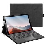 Omnpak Case for Microsoft Surface Pro 7 Plus /7/6 /5/4 with Stylus Holder, Multiple Angle Polyester Slim Lightweight Cover, Compatible with Type Cover Keyboard (Not Include Keyboard)