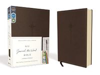 NIV, Journal the Word Bible (Perfect for Note-Taking), Leathersoft, Brown, Red Letter, Comfort Print: Reflect, Take Notes, or Create Art Next to Your Favorite Verses