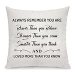 Inspirational Throw Pillowcase Gifts Friends Cushion Cover Gifts Inspirational Quotes Throw Pillow Covers for Women Girls Reminder Gift Best Friend Birthday Christmas Graduation Gifts (Always)