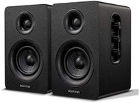 Sanyun SW208 3" Active Bluetooth 5.0 Bookshelf Speakers – 60W Carbon Fiber Speaker Unit - Built-in 24bit DAC - Dynamic 3D Surround Sound – 2.0 Computer PC Monitor Gaming Speakers (Pair, Black)