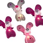 Blaze On Enchanted Princess Fairies Fairy Lights (Pink Tones) - Haute Couture Hand-Crafted - 20 LED Lights - UK Plug - Safe - Indoor - Low Voltage - Decorative Lights - DC 31V