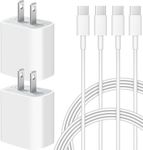 iPhone 15 Fast Charger [MFi Certified] 2 Pack iPad Pro Charger 6FT USB C Wall Charger Compatible with iPhone 15/iPhone 15 iPro/iPhone 15 Pro Max,iPad Pro,iPad Mini/Air4/Samsung/Android Phones