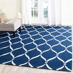 Safavieh Four Seasons Collection FRS242H Hand-Hooked Geometric Area Rug, 8' x 10', Navy / Ivory