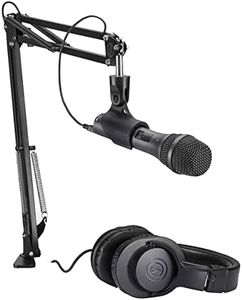 Audio-Technica AT2005USB Streaming/Podcasting Microphone Pack with ATH-M20x Headphones, Boom & Mini-USB Cable