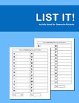 List it! Activity book for Dementia Patients: Anti Memory loss and improved recall workbook for Dementia sufferers