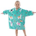 Wearable Blanket Hoodie for Toddlers, Infant 2-6YR Sherpa Blanket Sweatshirt with Pocket, Super Warm Wearable Hoodie Fits 2-6 Years Little Kids Girls Boys