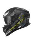 HEADFOX N2F Shady Full Face Bluetooth Helmet for Bike | Waterproof Smart Helmet for Man & Women | ISI Certified | Built-in Bluetooth | Matte Grey Large (60 CM)