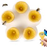 71Nmly Bee Cup Care Set for Thirsty Bees Garden,Bee Cups for Garden,Bee Insect Drinking Cup Thirsty Pollinators Need a Drink,Gift for Friends Family and Nature Lovers Home (Yellow)