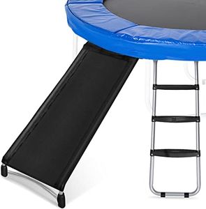 Fuliuna Trampoline Ladder Slide kit, 3 Steps Wide Step Slide Ladder for Trampoline, Trampoline Accessories Include Slide and Ladder, Trampoline Slider for Kids Climb Up & Slide Down