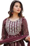 JD Finishing Rayon Printed Women Kurta with Pants & Dupatta Set for Girls Embroidered Work Straight Long Middle Cut Kurtis Ankle Lenght Anarkali