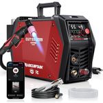 ARCCAPTAIN iControl CUT55 Prolux Plasma Cutter Machine, [APP Control] 55 Amp Non-Touch Pilot Arc, 120V/240V, Upgraded LED Display, Grid Cutting, Rust Removal, Air Pressure Detection for Home DIY