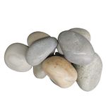 Foodie Puppies Natural Polished River Stones | Perfect for Aquarium, Home Decoration, DIY, Arts & Crafts, Kindness Kids Party, Garden Decor, Landscape, and Decorative Pebbles Stones (Pack of 10)