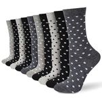 Socksmad Womens Novelty Socks, 4-7 UK - 10 Pairs Multipack Womens Socks - Lightweight, Breathable Cotton Socks - Fun Designs for Work, Events or Casual Wear - Womens Fashion Essentials - (Polka Dots)