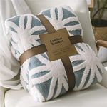 LOMAO Sherpa Fleece Blanket Fuzzy Soft Throw Blanket Dual Sided Blanket for Couch Sofa Bed (Light Blue, 60''x 80'')