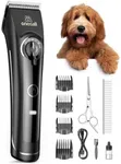 oneisall Dog Clippers for Grooming Doodles Poodles Thick Curly Hair,Low Noise Heavy Duty Dog Grooming Kit with Detachable Metal Blades