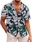 COOFANDY Men's Hawaiian Floral Shirts Button Down Tropical Holiday Beach Shirts