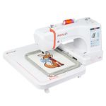 POOLIN EOC06 Embroidery Machine 7.9x11 Inch Large Area for Clothing,Computerized 7 Inch Touchscreen,Achieve Letter Embroidery and Combination Embroidery,Include Thread Stabilizer Bobbins USB Hoops