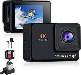 Xilecam Caméra Sport 4k 16Mp WiFi Caméras étanches 2.4G Télécommande sous-Marine 40m Caméra Étanche Microphone Externe 2x1350mAh Batterie et Accessoires (L200)