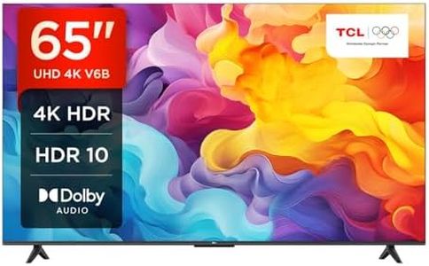 TCL 65V6B 65 Zoll, 4K Ultra HD, HDR TV, Smart TV unterstützt von Google TV (Dolby Audio, Motion Clarity, Sprachsteuerung, Kompatibel mit Google Assistant, Chromecast eingebaut