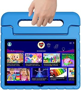 VNEIMQN Tablet for Kids, 10 Inch Kids Tablet Android 13, 4GB+64GB, Octa-Core, WiFi 6, Big Battery, Google Kids Space, Parental Control 1280 * 800 HD Display Blue