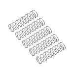 sourcing map Compression Spring, 5Pcs 304 Stainless Steel, 4mm OD, 0.3mm Wire Size, 15mm Free Length, Silver Tone