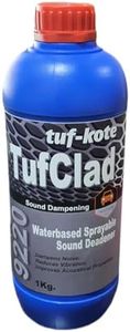 tuf-kote® 9220 TufClad - Waterbased Sound Deadening Coating for Vehice Underbody, Floor Board, Wheel Arches UnderChassis - Sprayable/Brushable - Black 1 KG