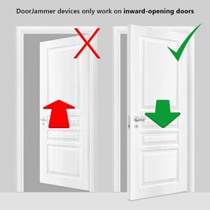 DoorJammer Portable Door Lock Brace – Home Security, Red