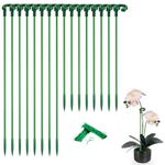 Invisible Plant Stakes SupKing 17 inch &11 inch Plant Sticks with Clips for Support Small Short Plants,Garden Stakes Suit for Potted Plants Flowers Orchid Peony Rose(16Pcs)