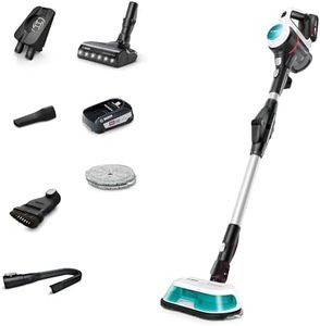 Bosch Unlimited 7 Aqua Vacuum & Mop, 2 in 1 Cordless Stick Vacuum with DynamicAqua Mop, AllFloor DynamicPower Brush, Flex Tube Design, Interchangeable 18 V Battery, 40 minutes run time - White