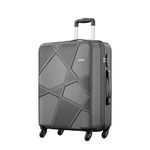 Safari Polypropylene (Pp) Pentagon 4 Wheel Hardside Large Size Check-in Luggage Suitcase Spinner Wheel Trolley Bags for Travel Dark Grey Color 75Cm