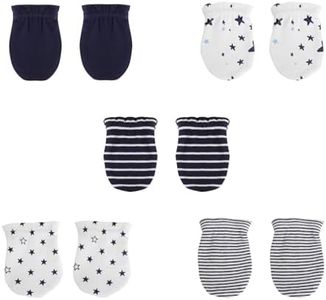 falianni 5 Pairs Baby Not Scratch Mittens 0-6 Months New born Boy Girl Gloves Cute Infant Accessories