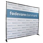 Sign Talk Heavy Duty 10X10FT Banner Stand Step and Repeat Display Adjustable Telescopic Photo Backdrop Stand for Trade Show,Photo Booth,Parties,Photoshoot Background