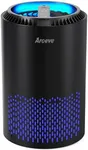 AROEVE Air Purifiers for Bedroom Home, Air Purifier Air Cleaner For Smoke Pollen Dander Hair Smell Portable Air Purifier with Sleep Mode Speed Control For Bedroom Office Living Room, MK01- Black