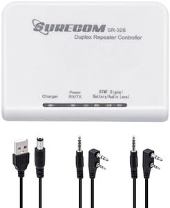 Mcbazel Surecom SR-328 Cross Band Radio Duplex Repeater Controller with 2 pcs K Plug Cable for Kenwood BF-888S WouXun BAOJIE HYT Linton