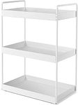 Easyroot 3-Tier Standing Rack, Kitchen/Bathroom Countertop Storage Shelf Organizer,Spice Storage Organizer White Set of 1 pcs.
