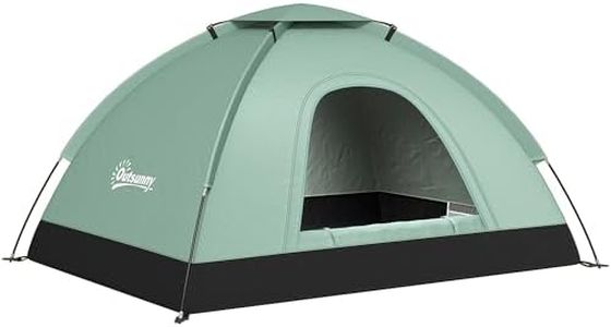 Outsunny Tente de Camping 2 Personnes Camouflage Tente dôme légère ventilée Facile à Monter avec Portes zippées, Poche de Rangement Sac de Transport Inclus Oxford dim. 206L x 185l x 120H cm