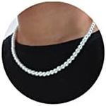 Pearl Necklace for Men,Pearl Necklaces for Women,6mm White Pearl Necklace Jewelry, 6mm 22inches, bead, bead