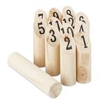 Relaxdays Kubb Viking Game, Finnish Tossing Game, Natural Wood, Outdoor Game, Adults & Children