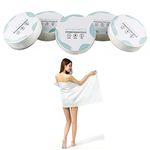 SNEPCOM Large Compressed Towel 42 x 27 inch Disposable Cotton Bath Towels Portable Light and Reusable Suitable for Hiking Camping Beach Swimming and Traveling (5 PCS)